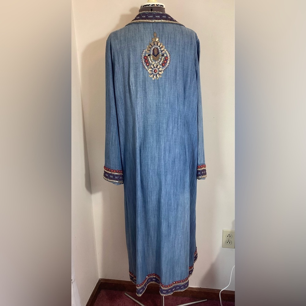 Soft Surroundings Morena Duster Jacket Petite Large Beaded - Picture 3 of 16